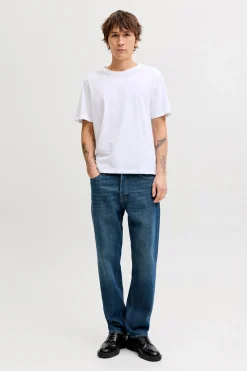 Jeans relaxed tiro alto algodón