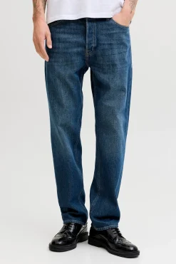 Jeans relaxed tiro alto algod&oacute;n