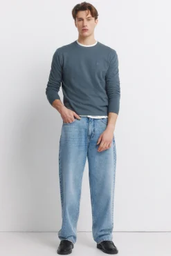 Jeans sobretintado wide leg