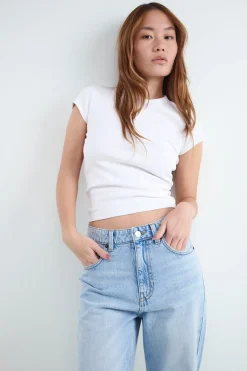 Jeans straight cropped