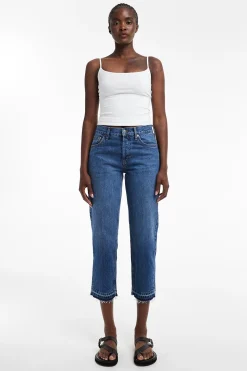 Jeans straight fit cropped.