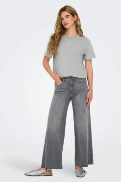 Jeans wide leg crop