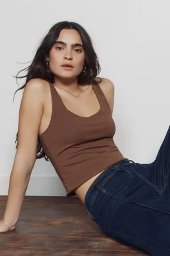 Jeans wide leg tiro alto