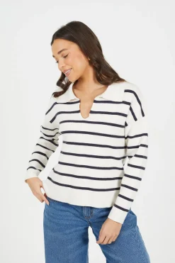 Jersey a rayas con cuello polo