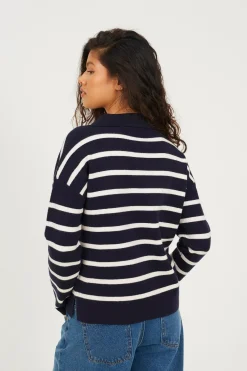 Jersey a rayas con cuello polo