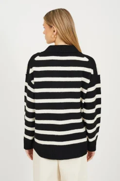 Jersey a rayas con cuello pico