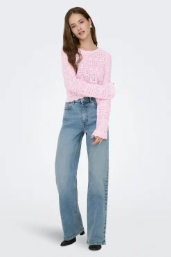 Jersey calado cropped