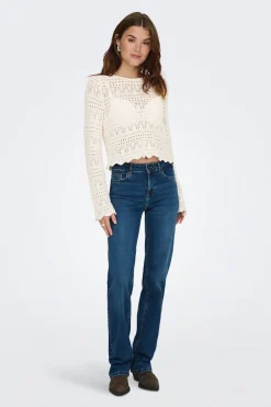 Jersey calado cropped