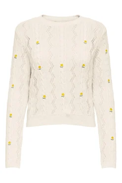 Jersey con calados y bordados