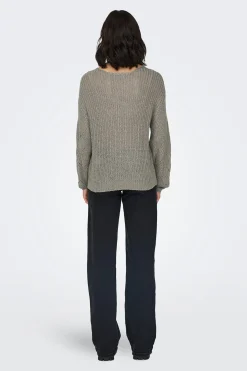 Jersey cuello pico lurex