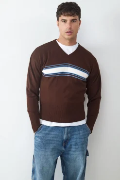 Jersey Cuello Pico Rayas