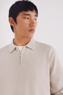 Jersey cuello polo cremallera