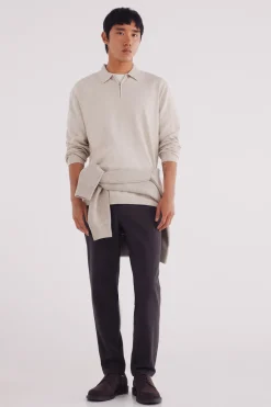 Jersey cuello polo cremallera