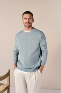 Jersey cuello redondo algod&oacute;n lavado