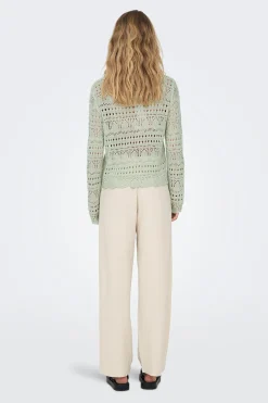 Jersey cuello redondo calado