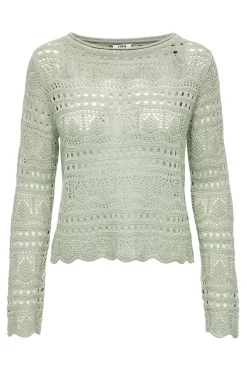 Jersey cuello redondo calado