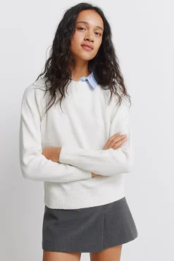 Jersey cuello tejido