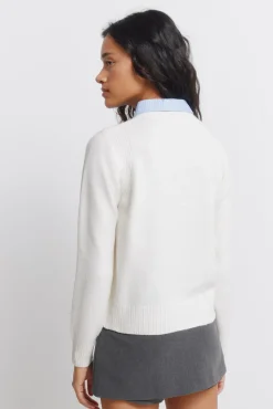 Jersey cuello tejido