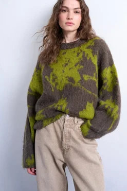 Jersey de manga larga en mezcla de acr&iacute;lico, poli&eacute;ster y lana