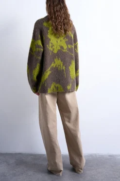 Jersey de manga larga en mezcla de acr&iacute;lico, poli&eacute;ster y lana