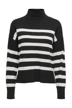 Jersey de rayas cuello alto