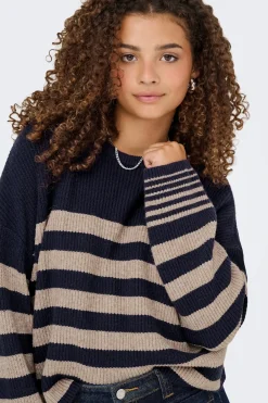 Jersey de rayas cuello redondo
