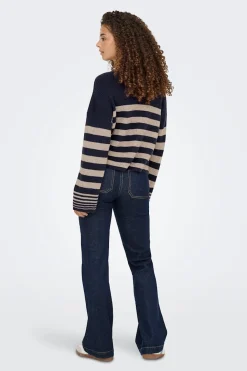 Jersey de rayas cuello redondo