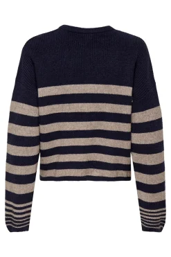 Jersey de rayas cuello redondo