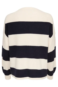 Jersey de rayas cuello redondo