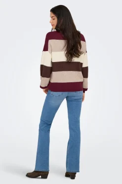 Jersey de rayas cuello redondo