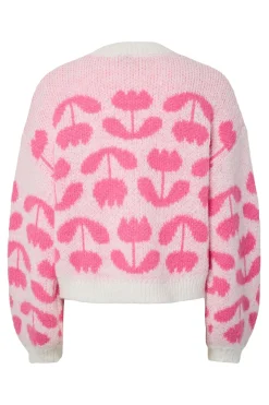 Jersey estampado floral cuello redondo