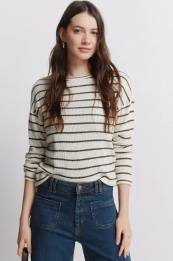 Jersey fino manga larga rayas