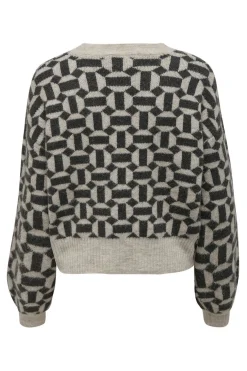 Jersey jacquard cuello redondo