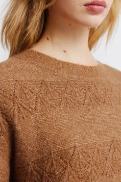 Jersey pointelle rayas lurex