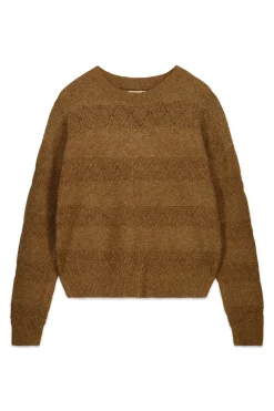 Jersey pointelle rayas lurex