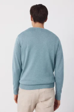 Jersey punto algod&oacute;n cuello redondo b&aacute;sico