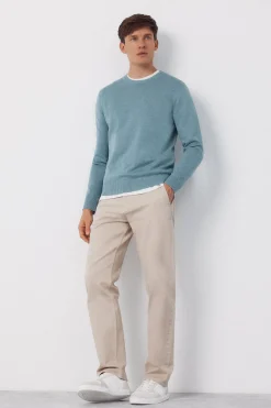 Jersey punto algod&oacute;n cuello redondo b&aacute;sico