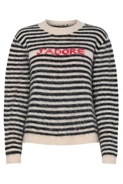 Jersey rayas contraste print jadore