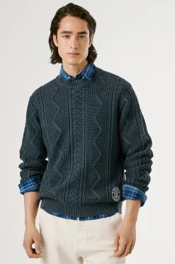 Jersey Trenzado Cuello Redondo