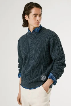 Jersey Trenzado Cuello Redondo