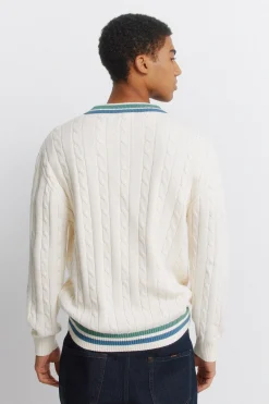 Jersey trenzas cuello pico