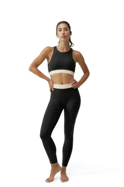 Legging deportivo Fiorella negro/blanco