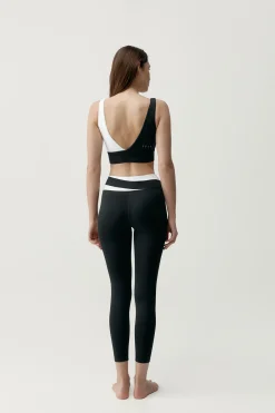 Leggings deportivos Kate negro/blanco
