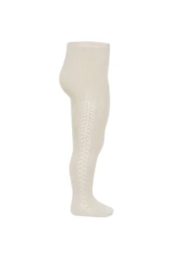 Leotardos algodón cálido calado