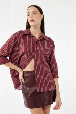 Minifalda efecto cuero