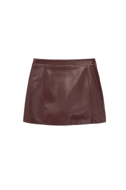 Minifalda efecto cuero