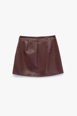 Minifalda efecto cuero
