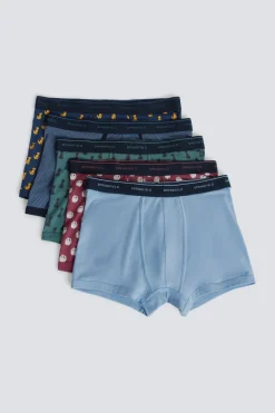 Pack 5 boxers algod&oacute;n estampado