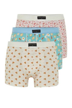 Pack 3 boxers de algod&oacute;n multicolor