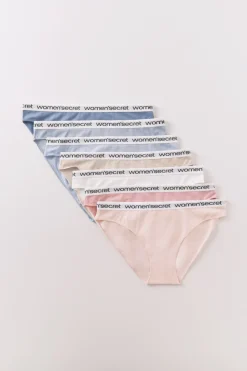 Pack 7 bragas cl&aacute;sicas algod&oacute;n logo